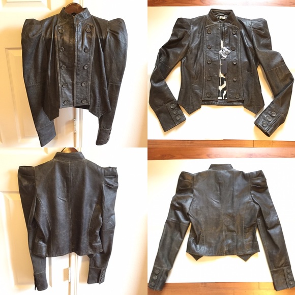 PUFF SLEEVES LEATHER JACKET🔥💥 - Picture 4 of 10